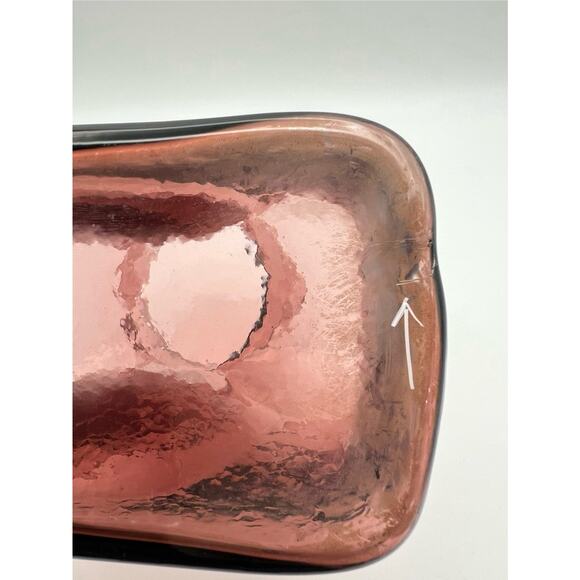 BLENKO Amethyst Purple Glass Double Spouted Water Pitcher Jug Caraf Bottle 8” - Picture 13 of 13